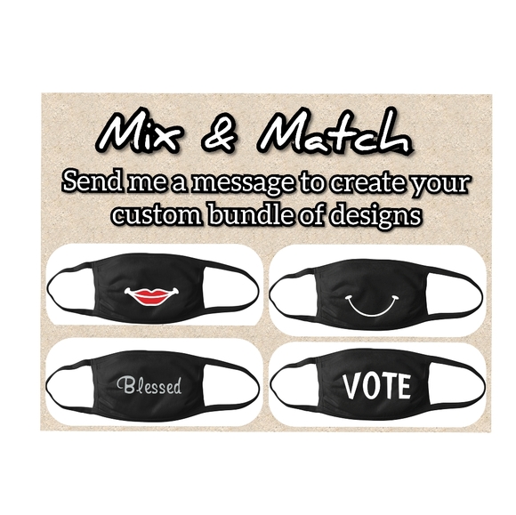 5⭐ Smile 100% Cotton Jersey Adult Face Mask - Picture 9 of 10